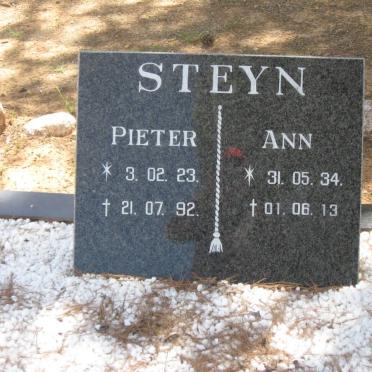 STEYN Pieter 1923-1992 &amp; Ann 1934-2013