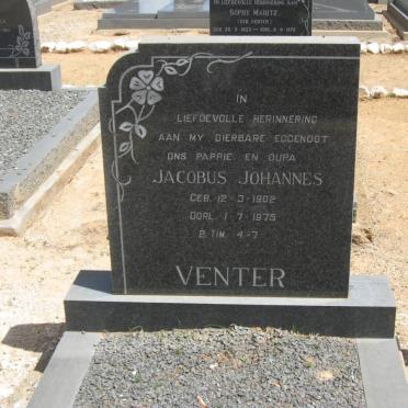 VENTER Jacobus Johannes 1902-1975