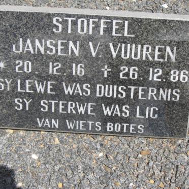 VUUREN Stoffel, Jansen van 1916-1986
