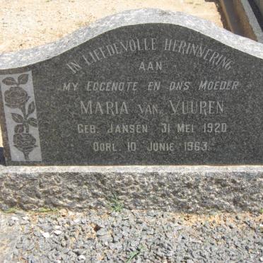 VUUREN Maria, van nee JANSEN 1920-1963