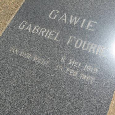 WALT Gabriel Fourie, van der 1919-1997