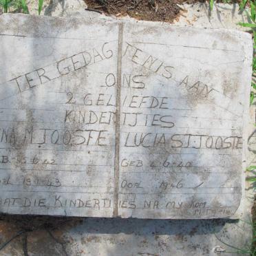 JOOSTE Lucia S.J. 1940-1946 :: JOOSTE Anna M. 1942-1943