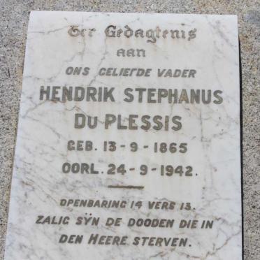 PLESSIS Hendrik Stephanus, du 1865-1942 