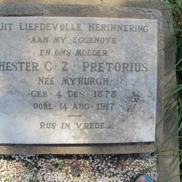 PRETORIUS Hester C.Z. nee MYBURGH 1878-1917 