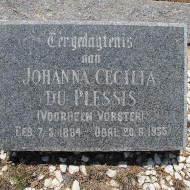 PLESSIS Johanna Cecilia, du nee VORSTER 1864-1955