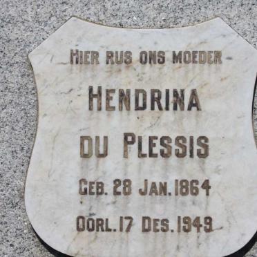 PLESSIS Hendrina, du 1864-1949