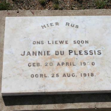PLESSIS Jannie, du 1900-1918
