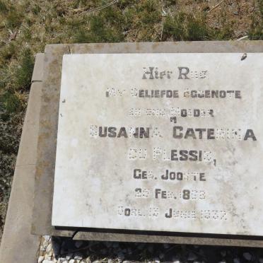 PLESSIS Susanna Caterina, du nee JOOSTE 1868-1937
