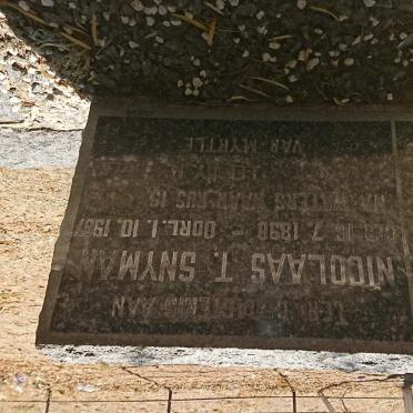 SNYMAN Nicolaas T. 1898-1967