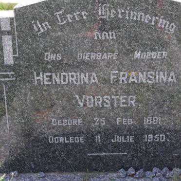 VORSTER Hendrina Fransina 1881-1950