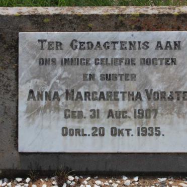 VORSTER Anna Margaretha 1907-1935