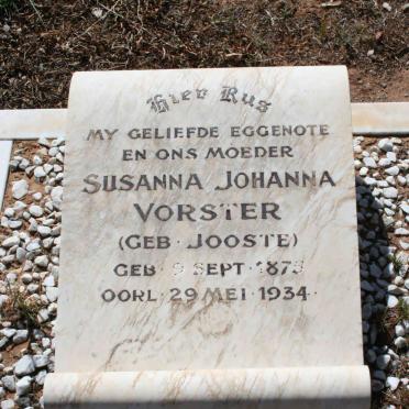 VORSTER Susanna Johanna nee JOOSTE 1875-1934