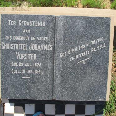 VORSTER Christoffel Johannes 1875-1941