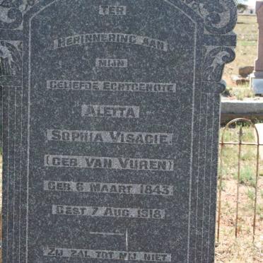 VISAGIE Aletta Sophia nee VAN VUREN 1843-1918