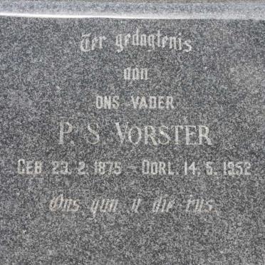 VORSTER P.S. 1875-1952