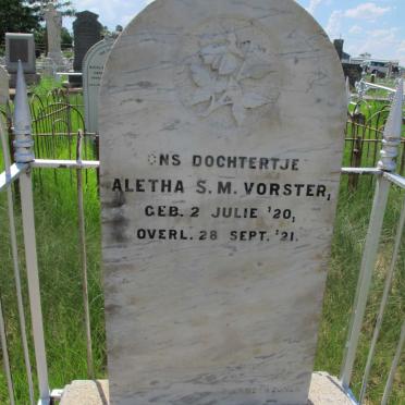 VORSTER Aletha S.M. 1920-1921