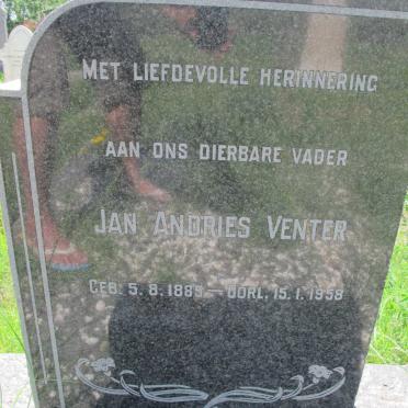 VENTER Jan Andries 1885-1958