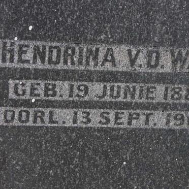 WALT Hendrina, v.d. 1888-1905