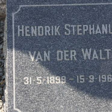 WALT Hendrik Stephanus, van der 1899-1962