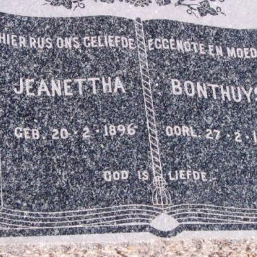 BONTHUYS Jeanettha 1896-1955