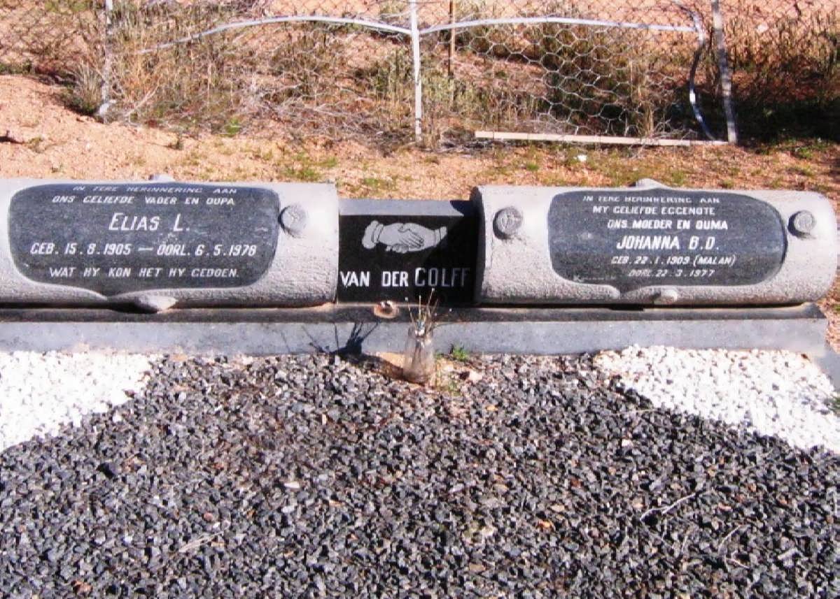 COLFF Elias L.,van der 1905-1978 & Johanna B.D. MALAN 1909-1977