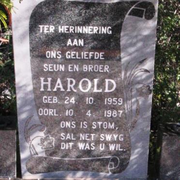 HEEVER Harold, van den 1959-1987
