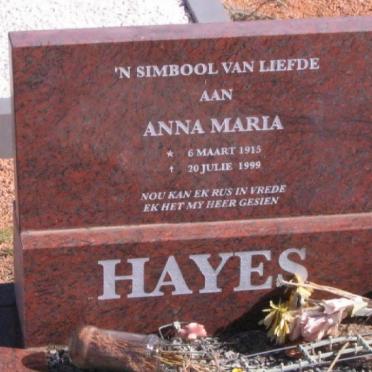 HAYES Anna Maria 1915-1999