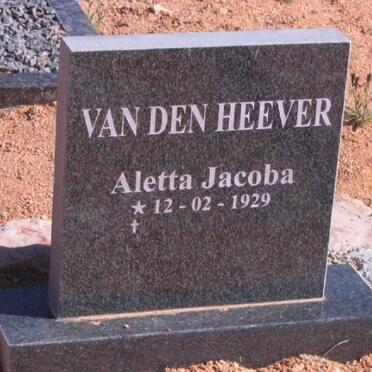 HEEVER Aletta Jacoba, van den 1929-