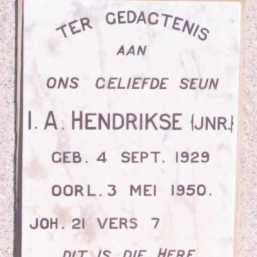 HENDRIKSE I.A. 1929-1950