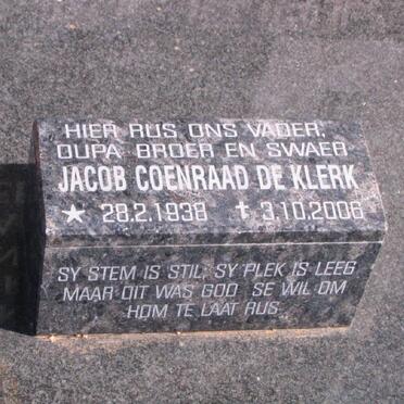 KLERK Jacob Coenraad, de 1938-2006