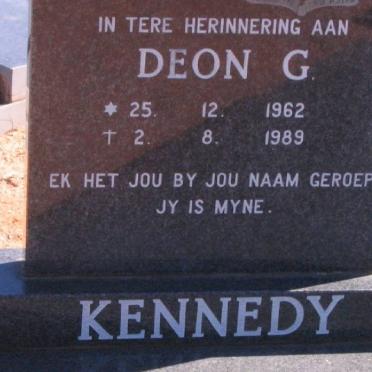 KENNEDY Deon G. 1962-1989