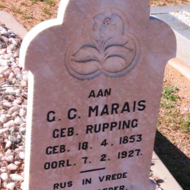 MARAIS G.C. nee RUPPING 1853-1927
