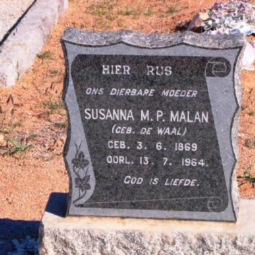 MALAN Susanna M.P. nee DE WAAL 1969-2006