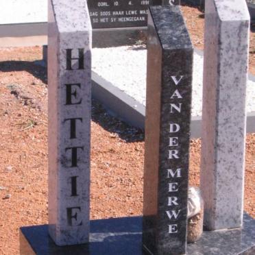 MERWE Hettie, van der 1960-2005