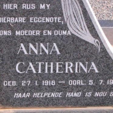 MAASS Anna Catherina 1916-1985