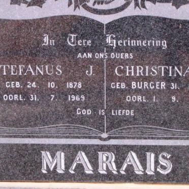 MARAIS Stefanus J. 1878-1969 &amp; Christina A. BURGER 1883-1967