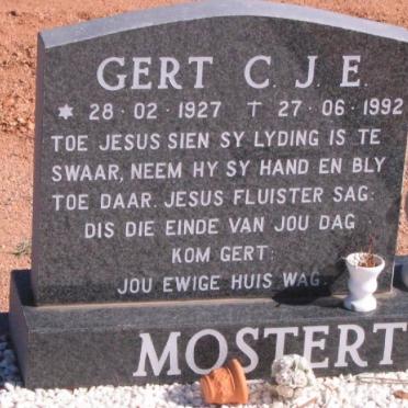 MOSTERT Gert C.J.E. 1927-1992