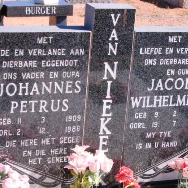 NIEKERK Johannes Petrus, van 1909-1986 &amp; Jacoba Wilhelmina 1920-2000