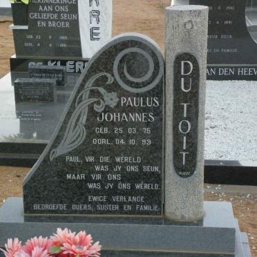TOIT Paulus Johannes, du 1975-1993