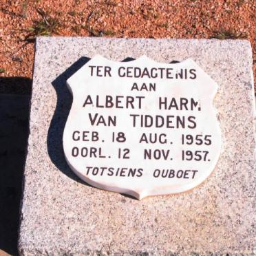 TIDDENS Albert Harm, van 1955-1957