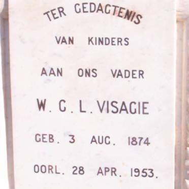 VISAGIE W.C.L. 1874-1953