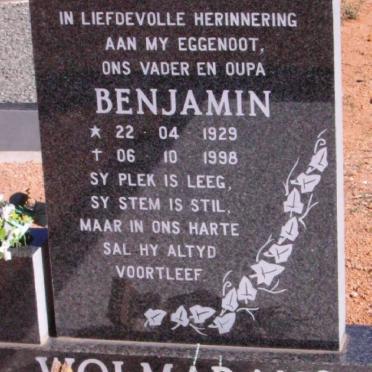WOLMARANS Benjamin 1929-1998