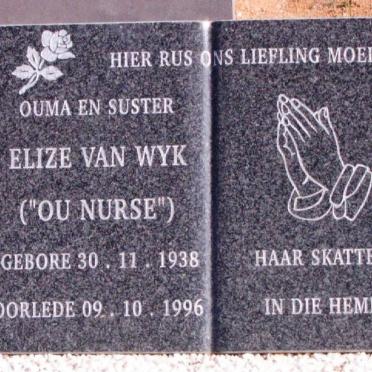 WYK Elize, van 1938-1996