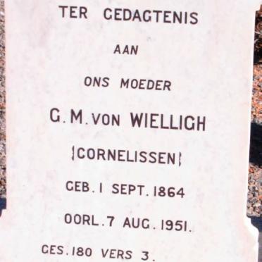 WIELLIGH G.M., von nee CORNELISSEN 1864-1951
