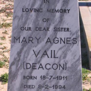 VAIL Mary Agnes nee DEACON 1911-1994