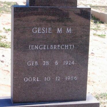 KOTZE Gesie M.M. nee ENGELBRECHT 1924-1986