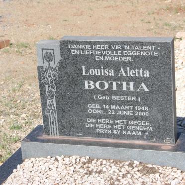 BOTHA Louisa Aletta nee BESTER 1948-2000