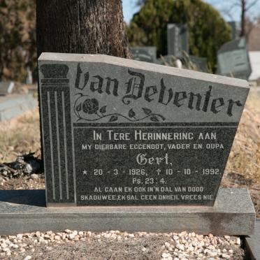 DEVENTER Gert, van 1926-1992