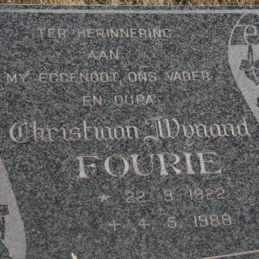 FOURIE Christiaan Wynand 1922-1988