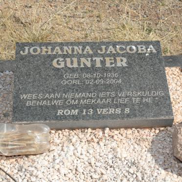 GUNTER Johanna Jacoba 1936-2004